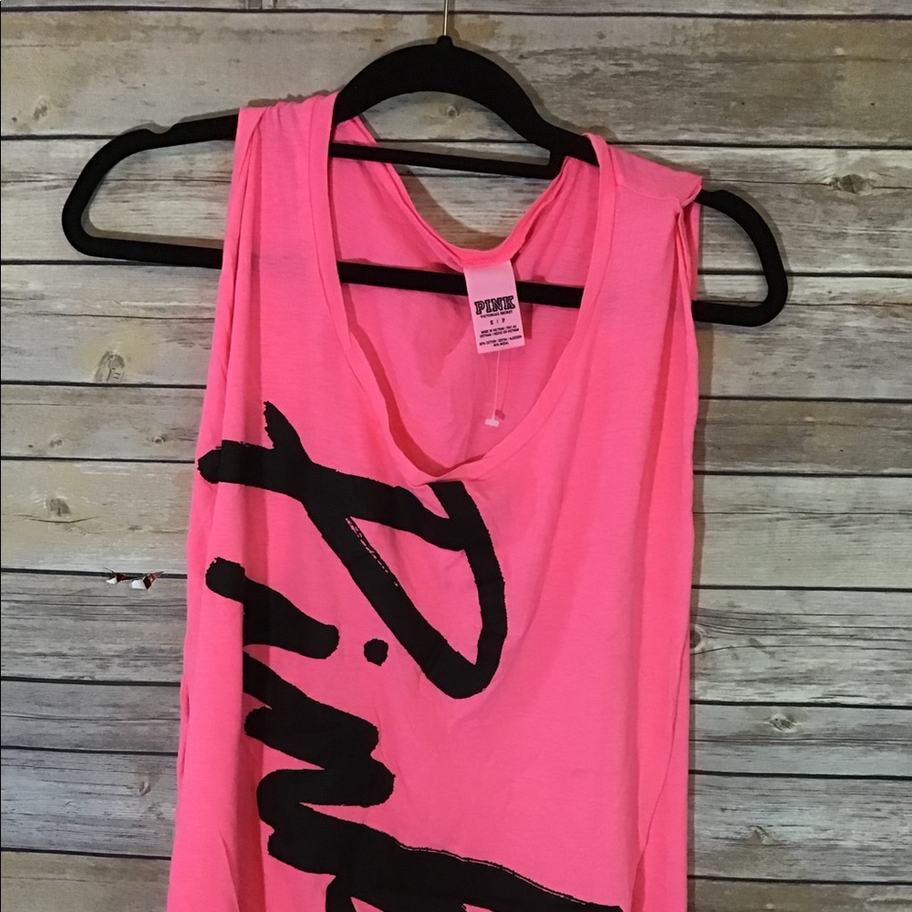 PINK tank with open sides. Size small